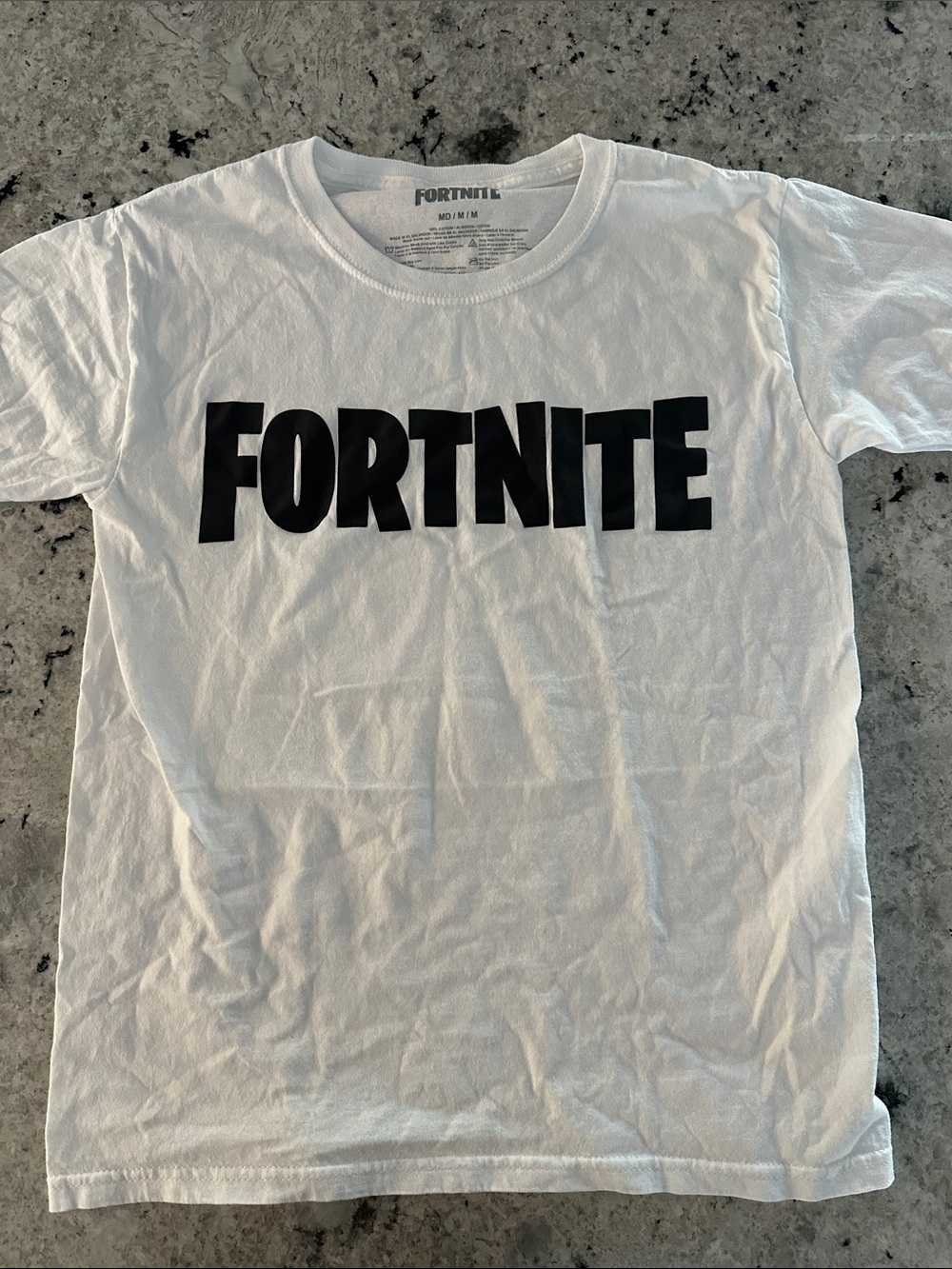 Boys white Fortnite tee medium NWOT